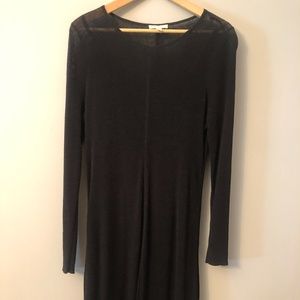 Eileen Fisher slip dress with sweater overlay